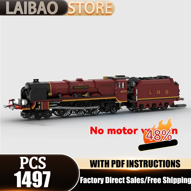 Lego Set City - Stadtauto-Modell MOC Bausteine Prinzessin-Dampflokomotive Technologie Modulare