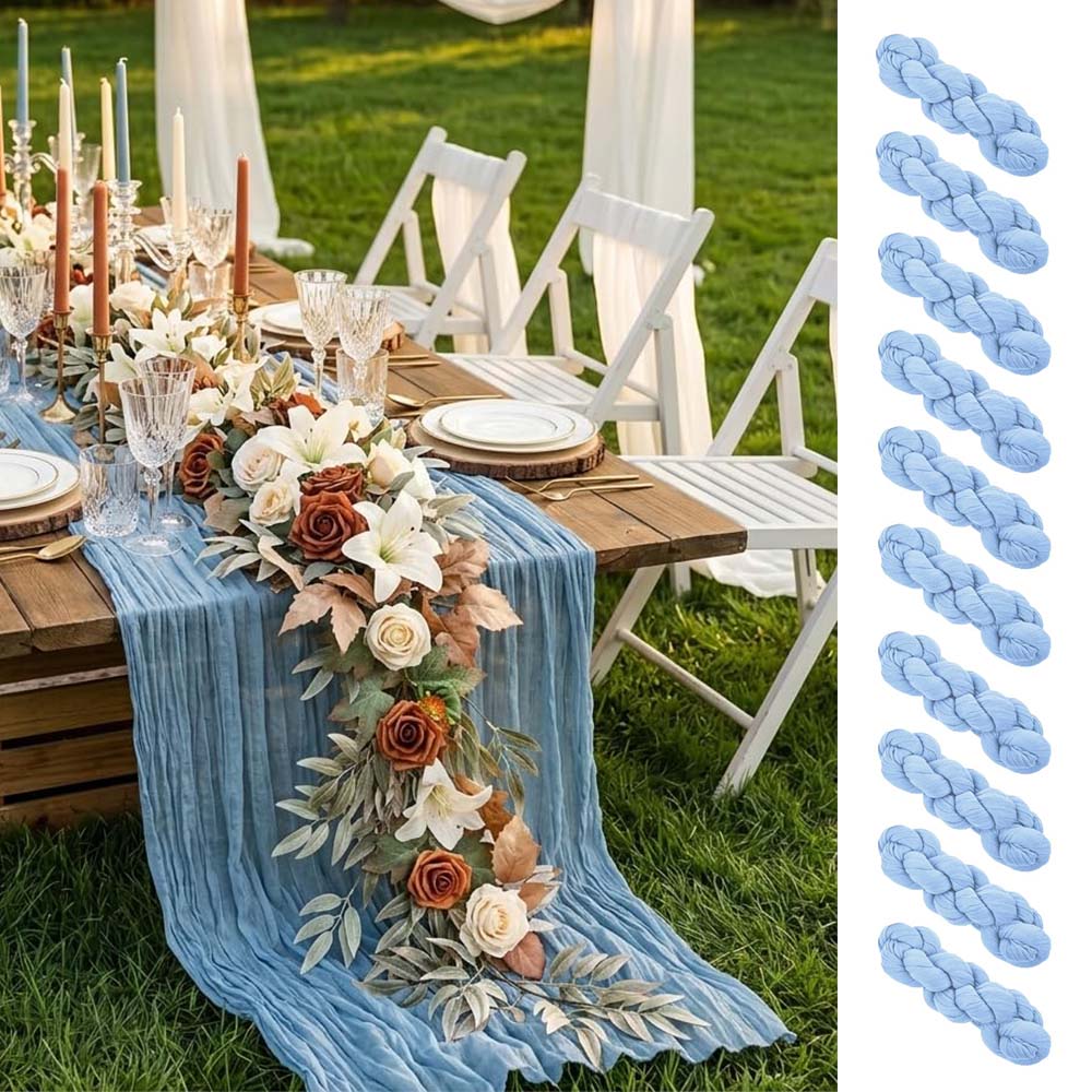 Christmas Table Runner - Set aus 10 Tischläufern aus Gaze
