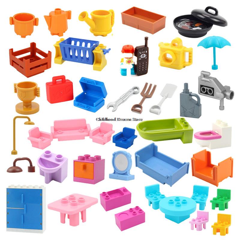 Lego Set City - Große Bausteine Möbel Modell Zubehör Kompatibel