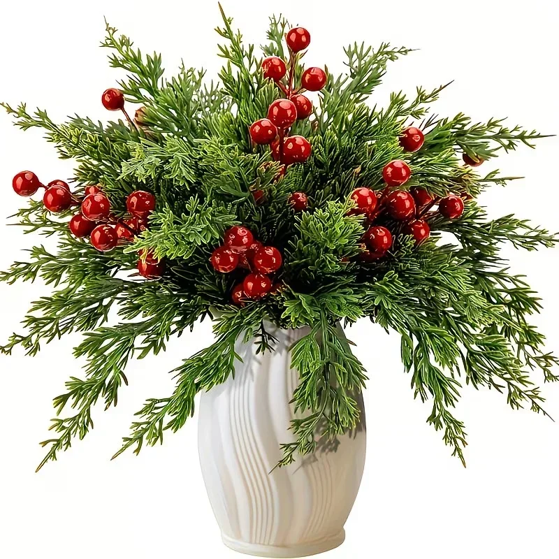 Christmas Tree Artificial - 2026 Neue Künstliche Kiefernzweige mit Roten