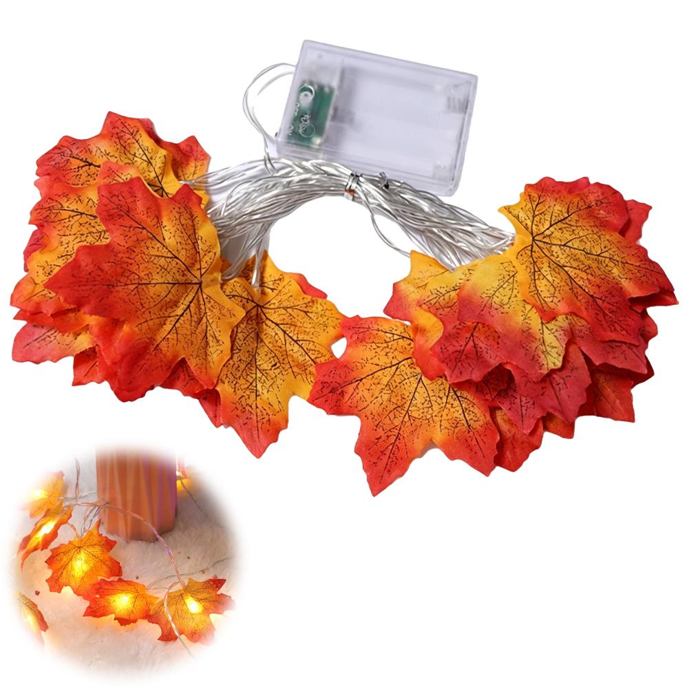 Led Fairy String Lights - Ahornblatt-Lichterkette LED Batteriebetrieben IP44 Wasserdicht Herbstblätter