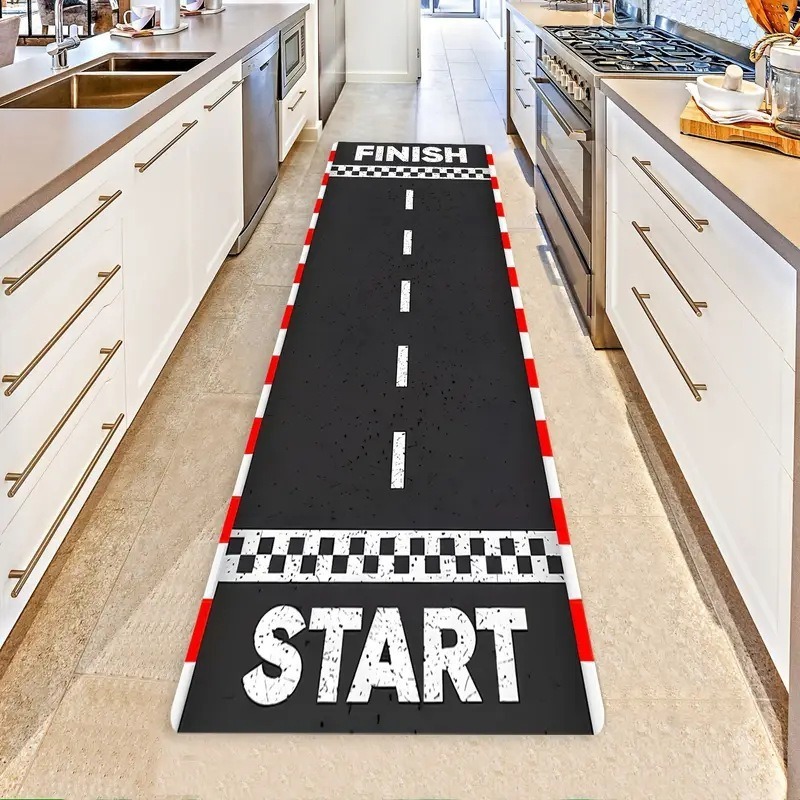 Christmas Table Runner - Rennstrecken-Tischläufer für Rennwagen-Partydekoration, Geschwindigkeits-Geburtstags-Tischdekoration