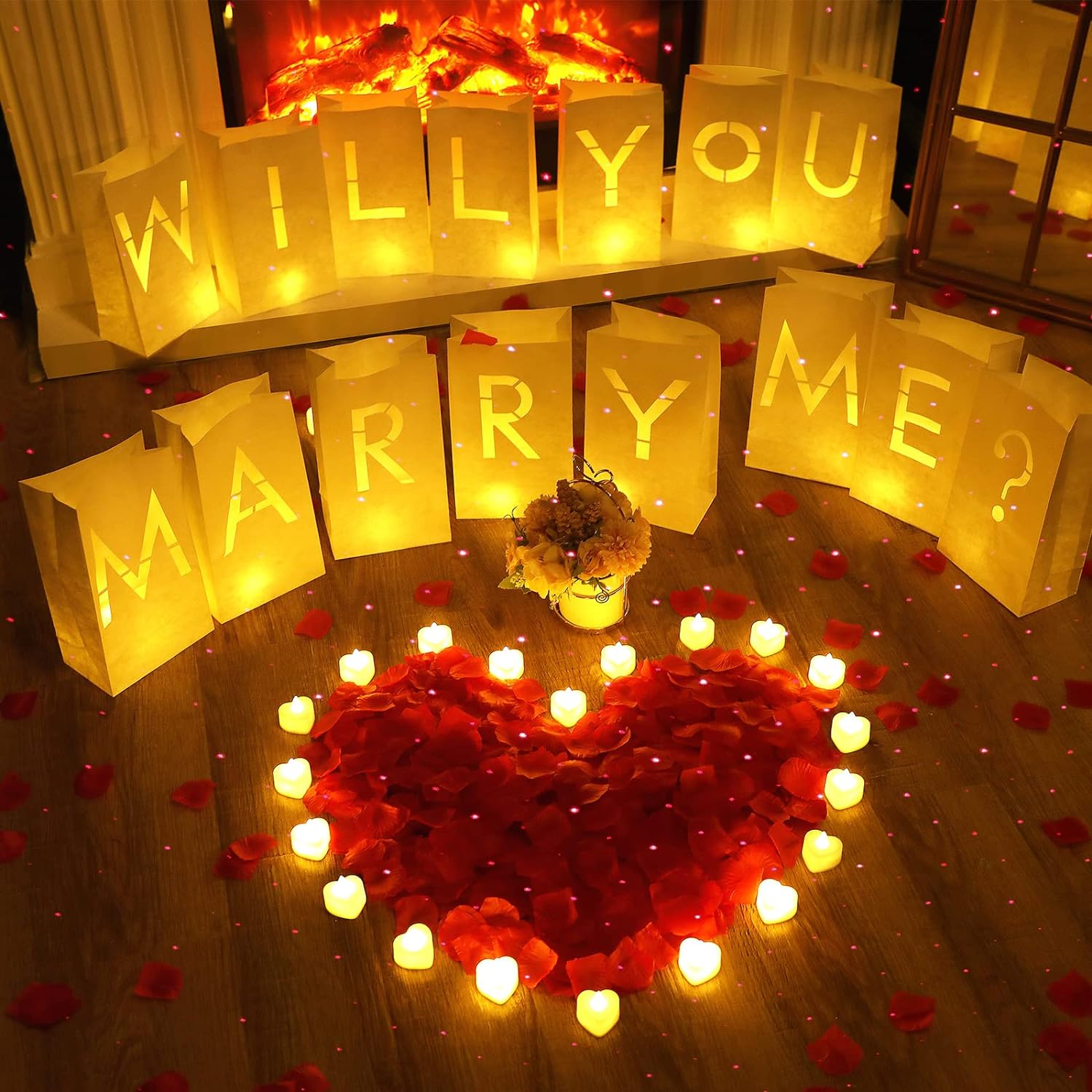 Holiday Candle Set - Will You Marry Me Vorschlag Dekor