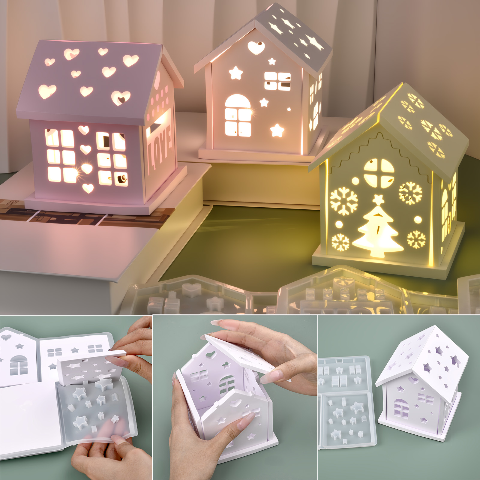 3D Haus Silikonform DIY Weihna – Holiday Candle Set Bewertung und Preis