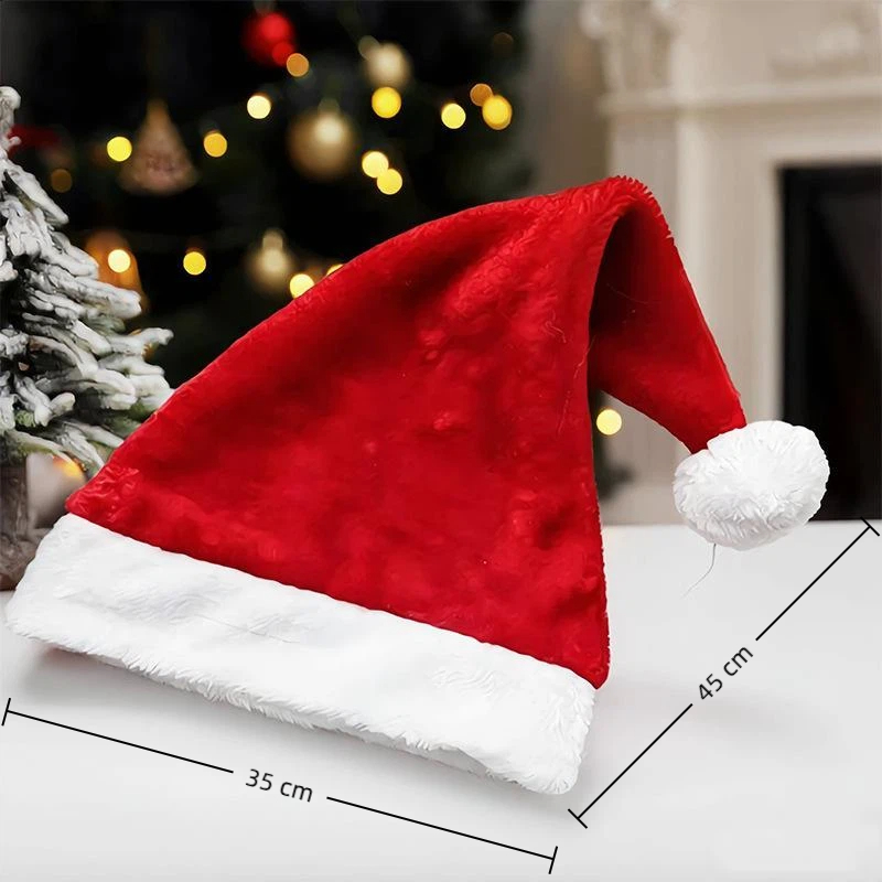 Weiche Plüsch-Weihnachtsmannmü – Santa Hat Plush Bewertung und Preis