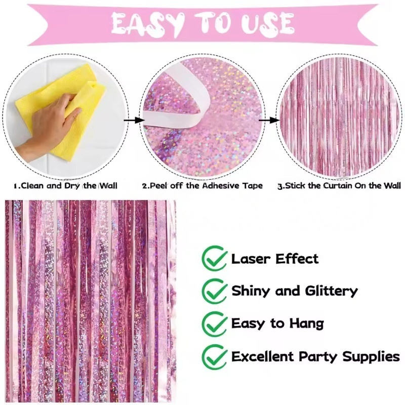 1/2/3er-Pack Glitzer-Party-Hin – Tinsel Garland Decoration Bewertung und Preis