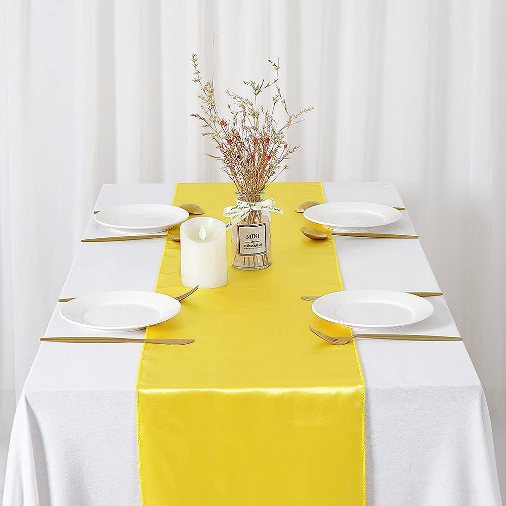 12 x 108 Zoll Satin-Hochzeits- – Christmas Table Runner Bewertung und Preis